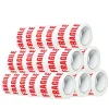 Ruban adhésif d'emballage 28mic blanc imprimé "FRAGILE" en rouge - rouleau adhésif d'expédition 50 mm x 100 m - Carton de 36