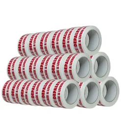 Ruban adhésif d'emballage 28mic blanc imprimé "NE PAS DEPALETTISER" en rouge - rouleau d'expédition 50 mm x 100 m - Carton de 36