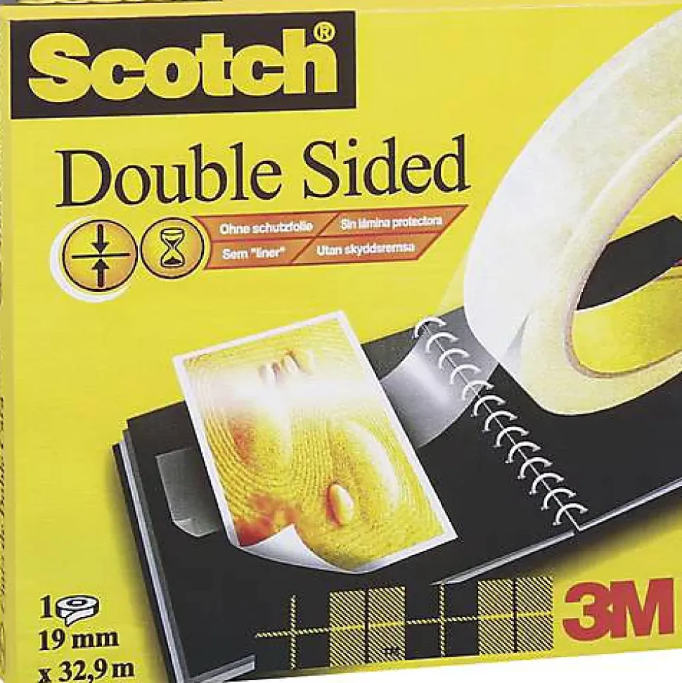 Ruban adhsif double-face Scotch 665 D6651222 transparent 12,5 mm x 22,8 m