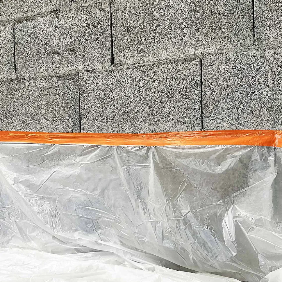 Ruban adhésif PVC orange bâtiment 75 mm x 33 m - 1 rouleau adhésif TECPLAST