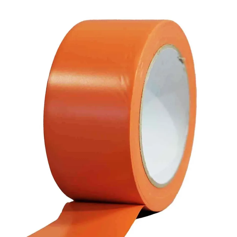 Ruban adhésif PVC orange bâtiment 50 mm x 33 m - 1 rouleau adhésif TECPLAST