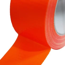 Ruban adhésif toilé orange 50 mm x 33 m - 1 rouleau adhésif TECPLAST pour fixer les bâches, fils et câbles