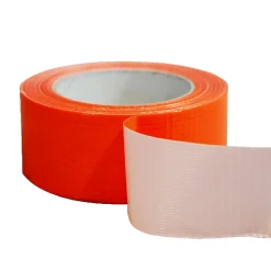 Ruban adhésif toilé orange 50 mm x 33 m - 1 rouleau adhésif TECPLAST pour fixer les bâches, fils et câbles