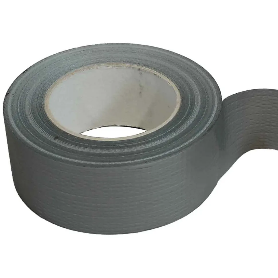 Ruban adhésif toile américaine gris 175mic - rouleau adhésif 48 mm x 50 m pour les raccordements et réparations - Carton de 24