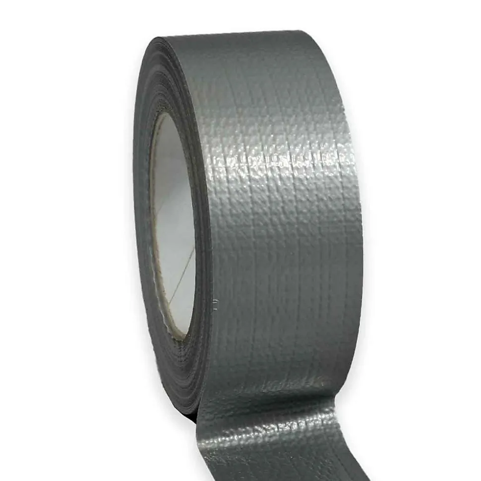 Ruban adhésif toile américaine gris 175mic - rouleau adhésif 48 mm x 50 m pour les raccordements et réparations - Carton de 24