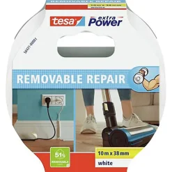 Ruban adhésif toile9 Tesa Extra Power ECOLOGO 56431-00001-00 blanc 10 m x 38 mm