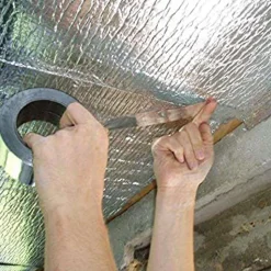 Ruban aluminium (45 m x 50 mm) - Spécialement conçu pour l'étanchéité des isolants réfléchissants thermiques et acoustiques
