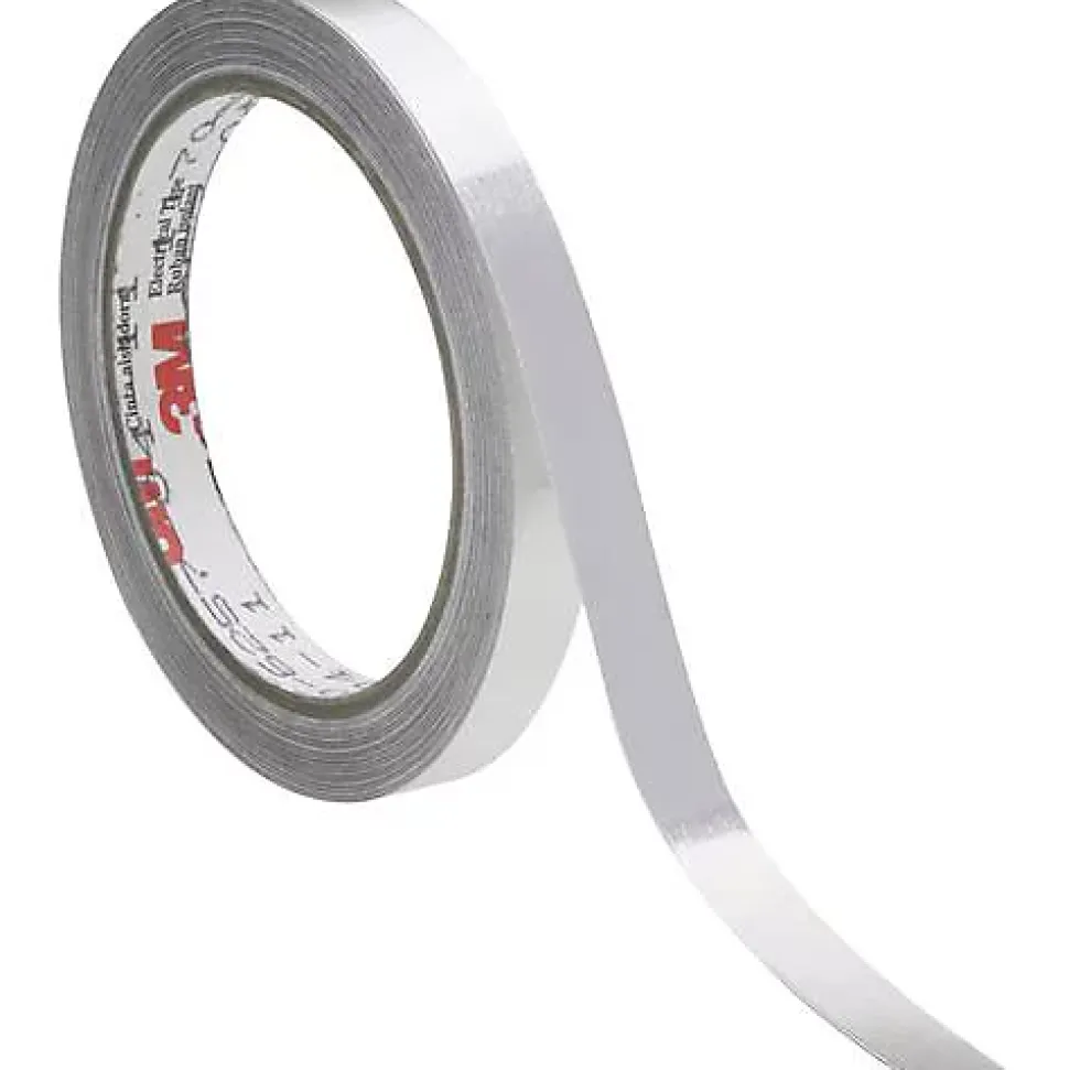 Ruban de blindage Scotch 1170 3M - feuille alu argentée, 12 mm x 16,5 m, colle acrylique conductrice