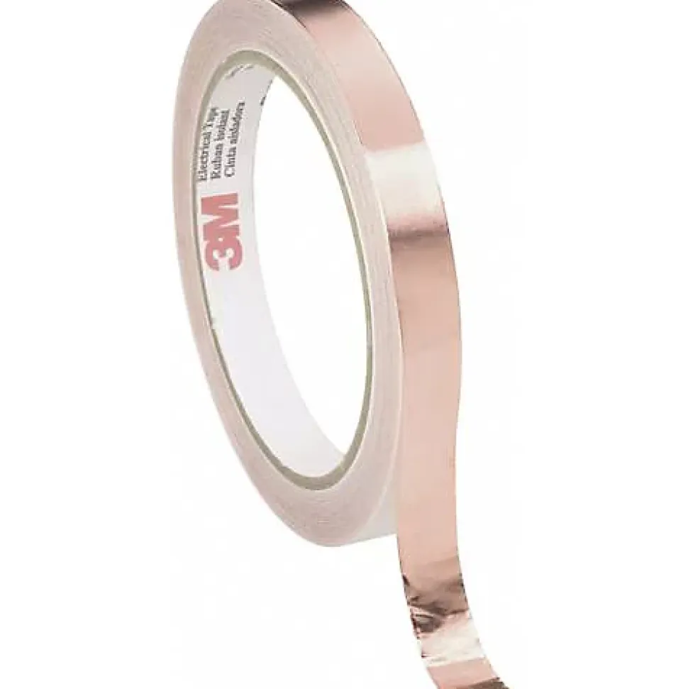 Ruban de blindage Scotch 1181 3M, cuivre, 12 mm x 16,5 m, adhésif acrylique conducteur