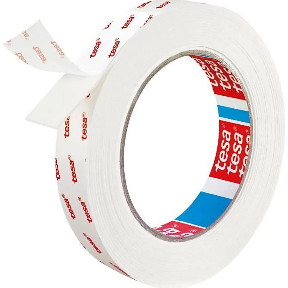Ruban de fixation - TESA - Double-face - 5 m x 19 mm - Charge supportée : 10 Kg/m - Pour papier peint et plâtre