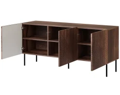 Salvador - buffet bas - effet bois - 3 portes - 150 cm - Best Mobilier