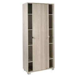 Sarmog Meuble 2 portes coulissantes en kit Blanc