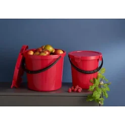 Seau avec couvercle 10 litres - Bleu