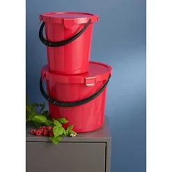 Seau avec couvercle 10 litres - Bleu