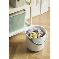 Seau de Rangement Elégant Coloré 10 litres - Vert