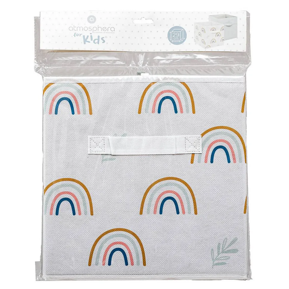 Set de 2 bacs rangements enfant - carton - vert - Atmosphera