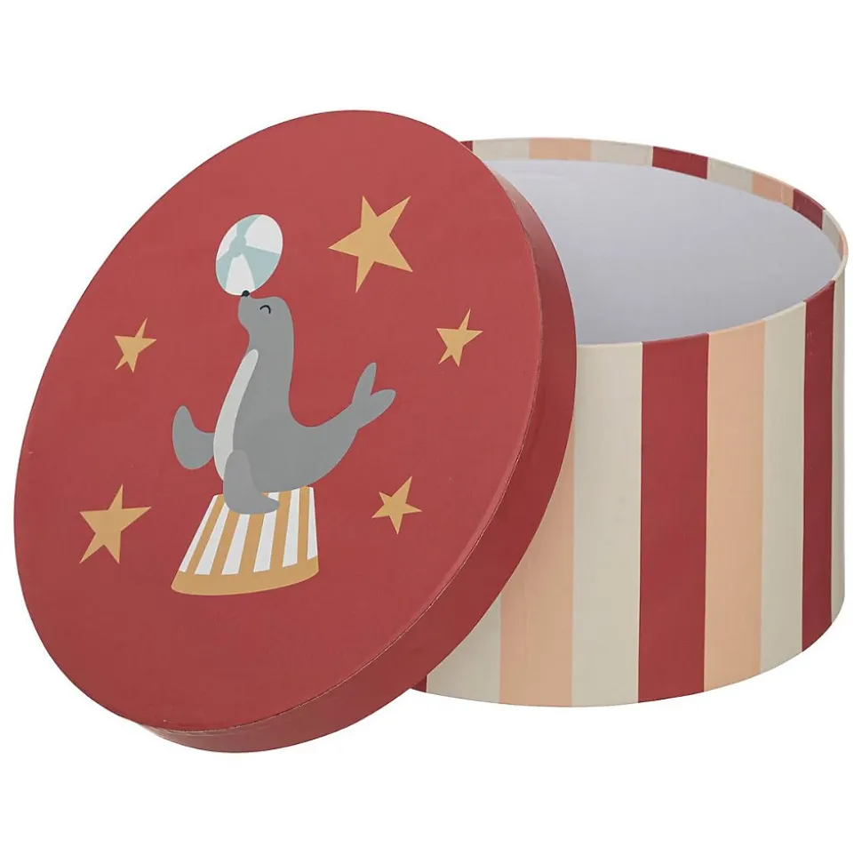 Set de 3 boîtes Circus en carton D15/18/25cm - Atmosphera