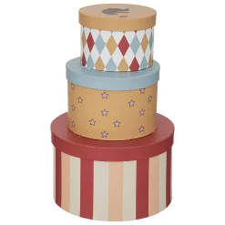 Set de 3 boîtes Circus en carton D15/18/25cm - Atmosphera