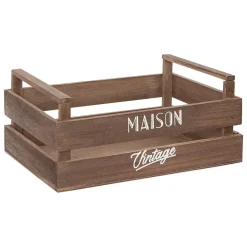 Set de 3 cagettes en bois L23/29/35cm - Atmosphera