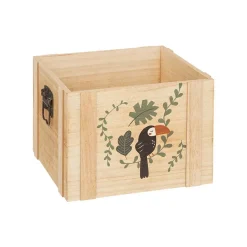 Set de 3 cagettes enfant Jungle - bois - Atmosphera