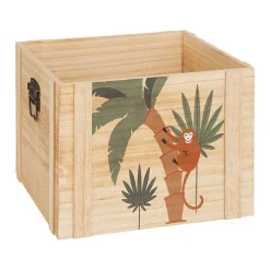 Set de 3 cagettes enfant Jungle - bois - Atmosphera