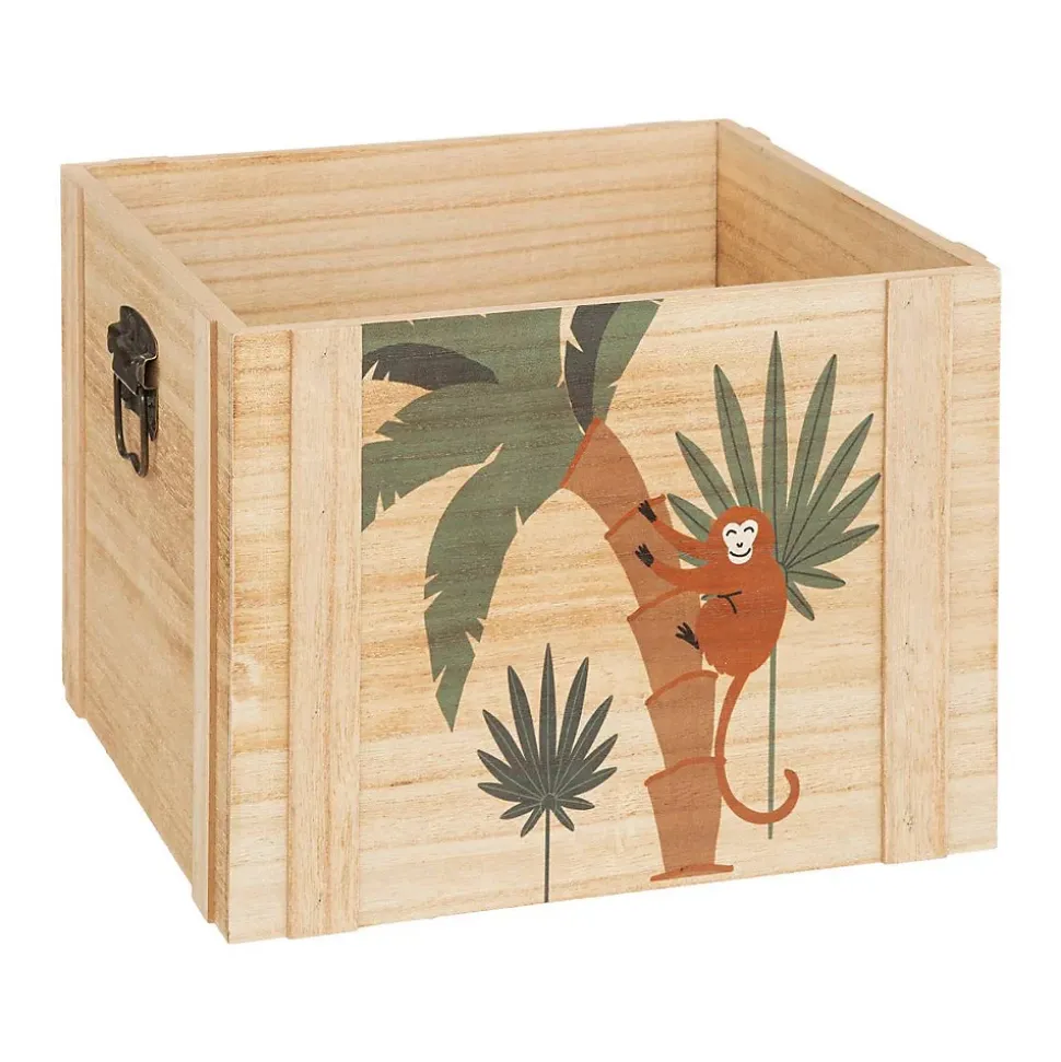 Set de 3 cagettes enfant Jungle - bois - Atmosphera