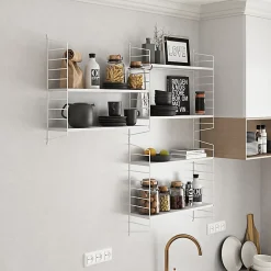 Set de 3 Etagères murales Strängnäs à 3 niveaux modulables 50 x 60 x 15 cm blanc en.casa