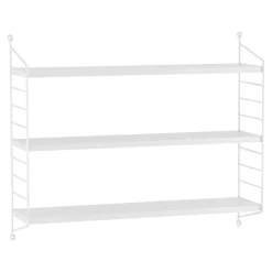 Set de 3 Etagères murales Strängnäs à 3 niveaux modulables 50 x 60 x 15 cm blanc en.casa