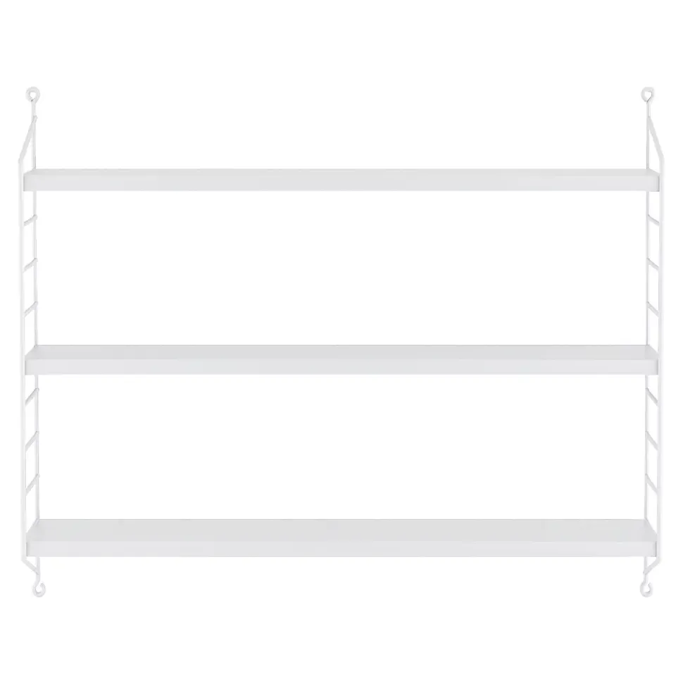 Set de 3 Etagères murales Strängnäs à 3 niveaux modulables 50 x 60 x 15 cm blanc en.casa
