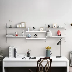 Set de 3 Etagères murales Strängnäs à 3 niveaux modulables 50 x 60 x 15 cm blanc en.casa