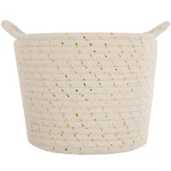 Set de 3 paniers à anses enfantLurex - blanc - Atmosphera