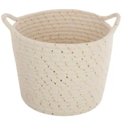 Set de 3 paniers à anses enfantLurex - blanc - Atmosphera