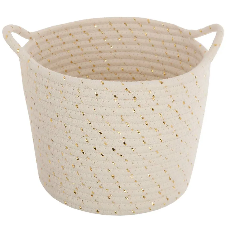 Set de 3 paniers à anses enfantLurex - blanc - Atmosphera