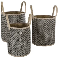 Set de 3 paniers à anses Nomade - roseau - Atmosphera