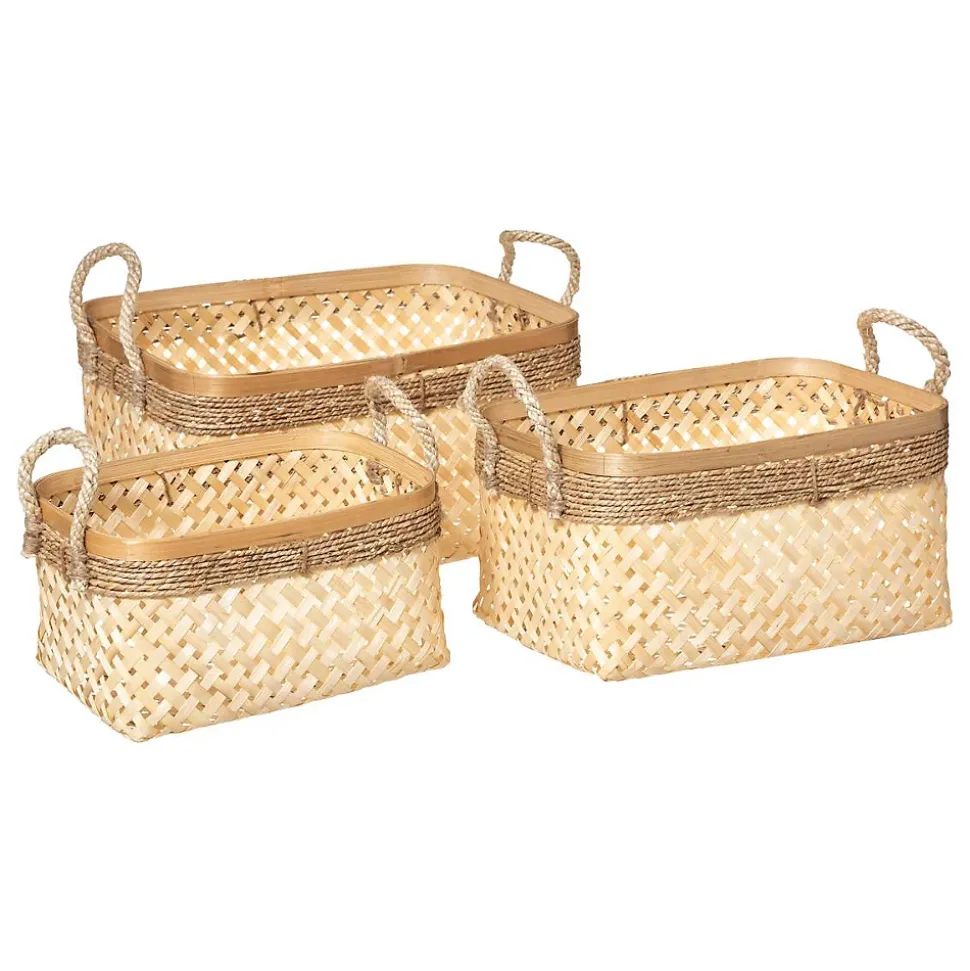 Set de 3 paniers - bambou - Atmosphera