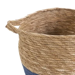 Set de 3 paniers Anxo fibre naturelle, bleu/naturel