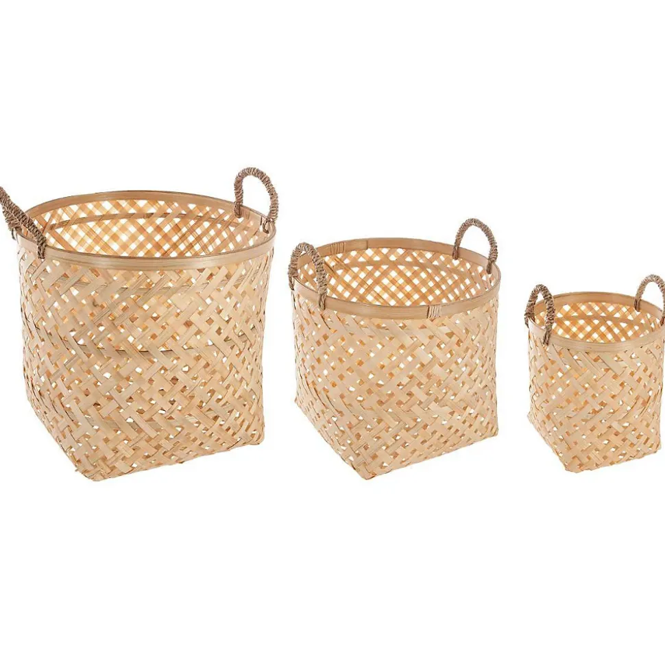 Set de 3 paniers bambou - Atmosphera