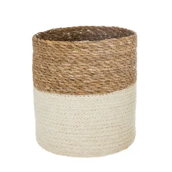 Set de 4 paniers jute - blanc - Beige- Atmosphera