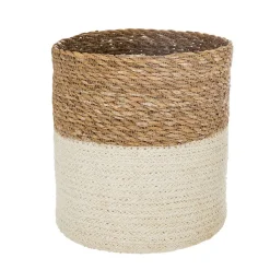 Set de 4 paniers jute - blanc - Beige- Atmosphera