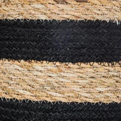 Set de 4 paniers jute - noir - Noir- Atmosphera