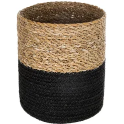 Set de 4 paniers jute - noir - Noir- Atmosphera