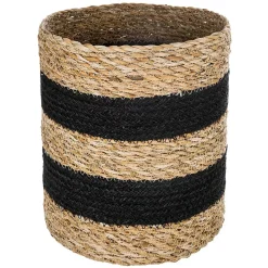 Set de 4 paniers jute - noir - Noir- Atmosphera
