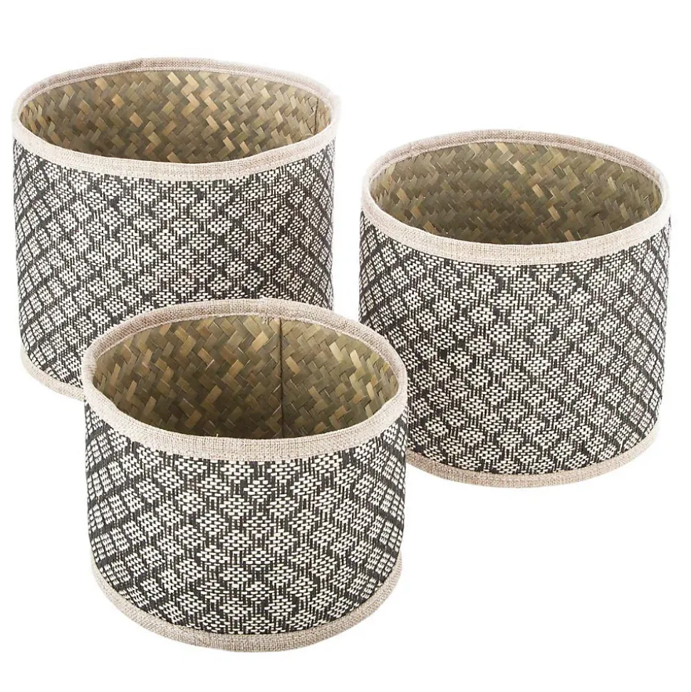 Set de 3 paniers "Nomade" - roseau - Atmosphera
