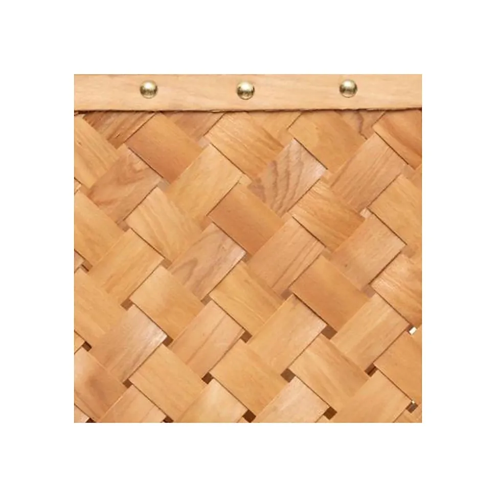 Set de 3 paniers rectangulaires - bois clair tressé - Atmosphera
