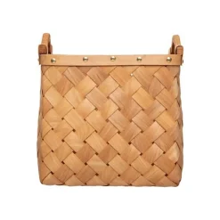 Set de 3 paniers rectangulaires - bois clair tressé - Atmosphera
