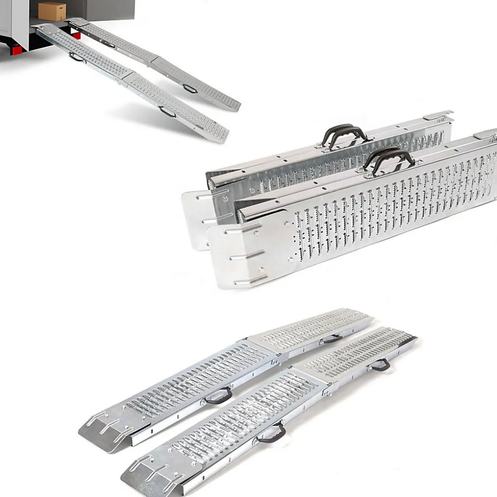 Set de 2 rampes pliables galvanisées spécial chargement