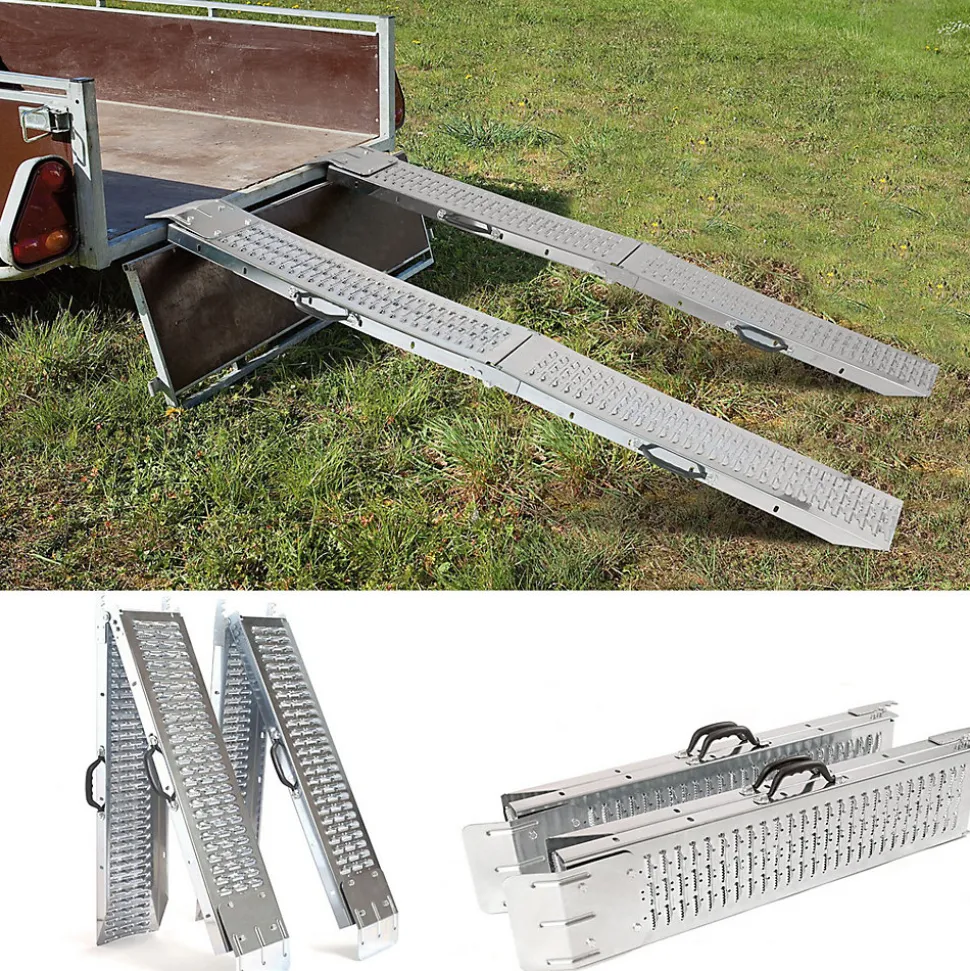Set de 2 rampes pliables galvanisées spécial chargement