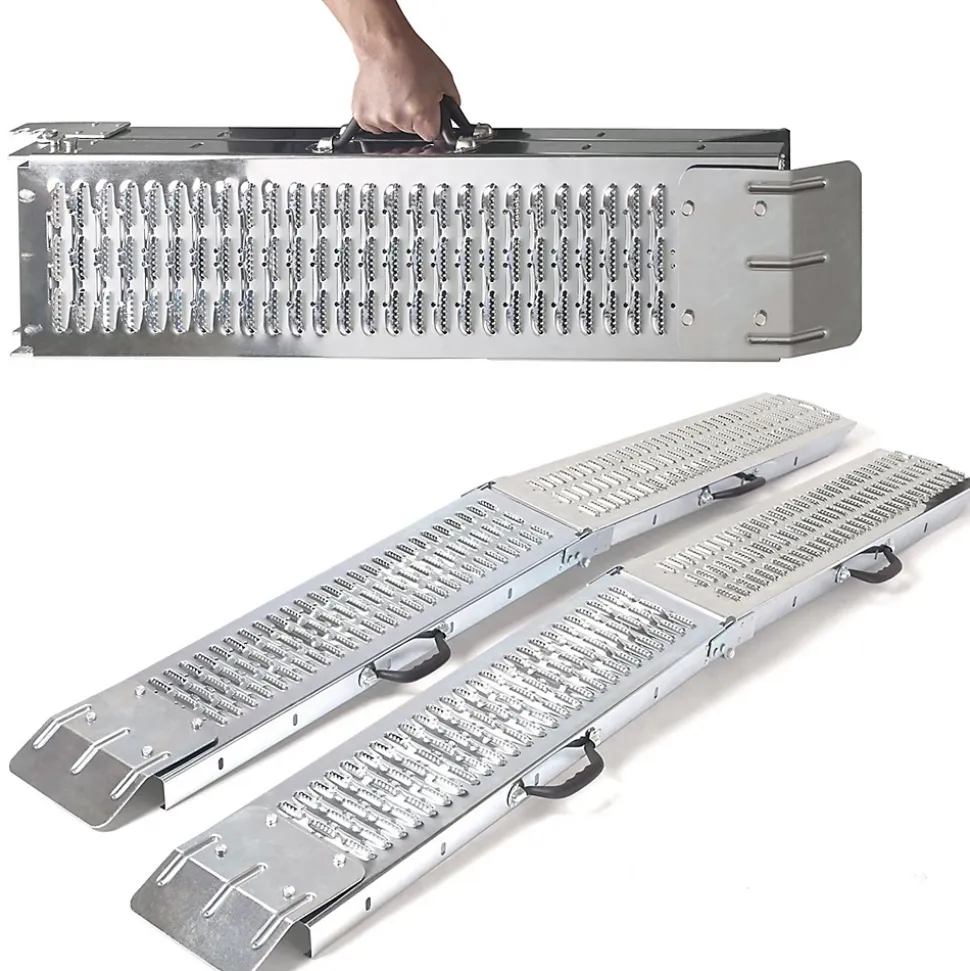 Set de 2 rampes pliables galvanisées spécial chargement