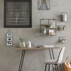 Set de 4 étagères murales - métal & bois - Atmosphera