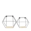 Set de 2 étagères murales hexagonales
